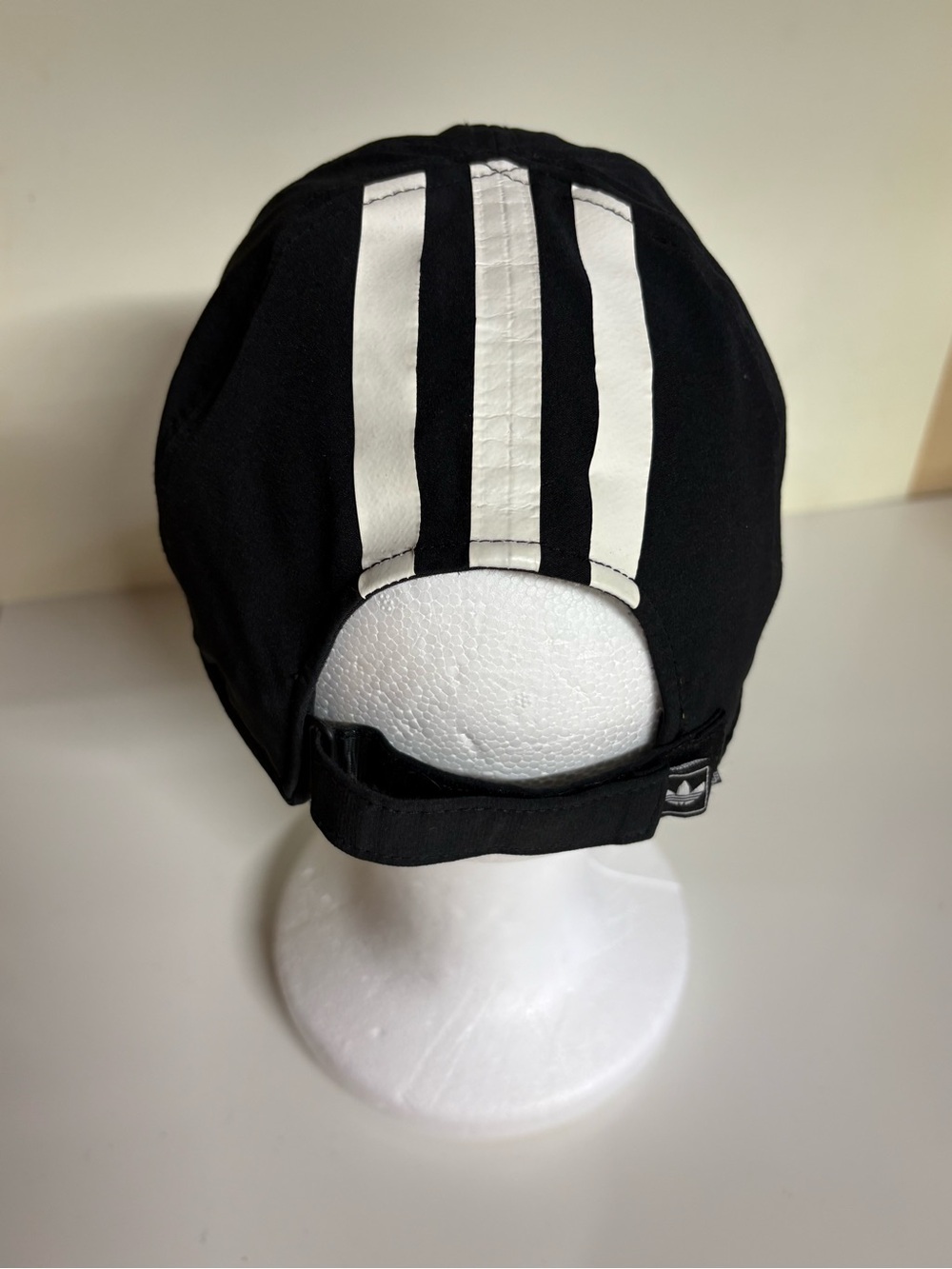 Adidas Triple Stripe Black White Adjustable Athletic Hat Women’s - Picture 3 of 7